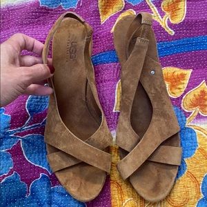 Ugg suede wedges Size 10